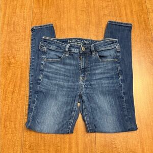 American Eagle Outfitters Women's Dark Blue Hi-Rise Jeggings